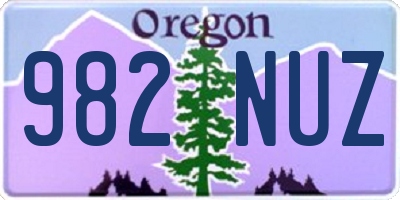OR license plate 982NUZ