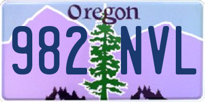 OR license plate 982NVL