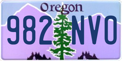 OR license plate 982NVO