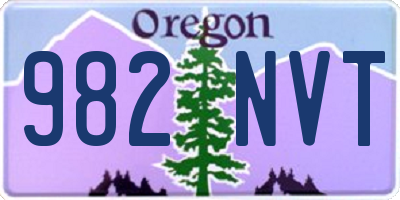 OR license plate 982NVT