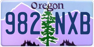 OR license plate 982NXB