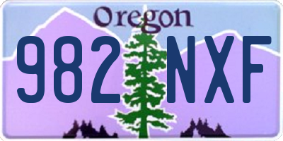 OR license plate 982NXF