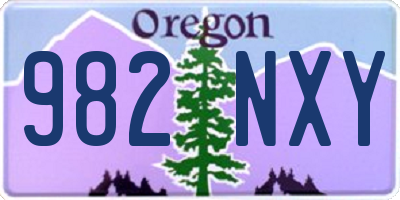 OR license plate 982NXY