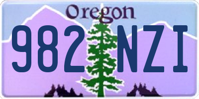 OR license plate 982NZI