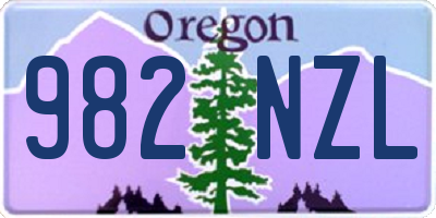 OR license plate 982NZL