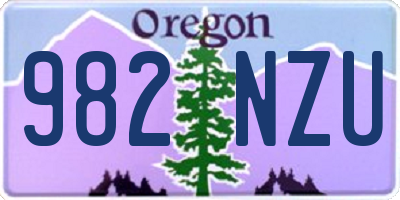OR license plate 982NZU