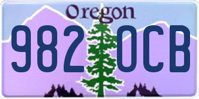 OR license plate 982OCB