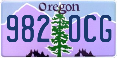 OR license plate 982OCG