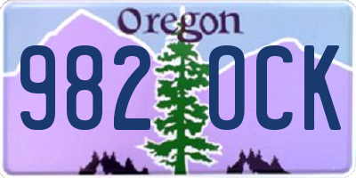 OR license plate 982OCK