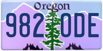 OR license plate 982ODE