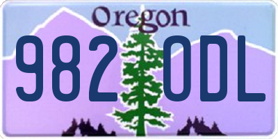 OR license plate 982ODL