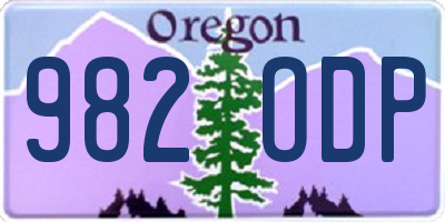 OR license plate 982ODP