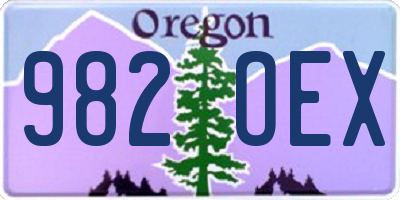 OR license plate 982OEX
