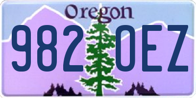 OR license plate 982OEZ