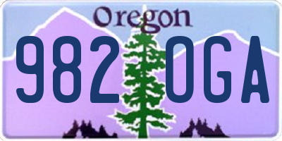 OR license plate 982OGA
