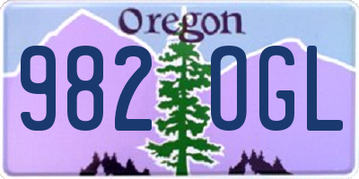OR license plate 982OGL