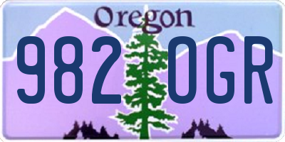 OR license plate 982OGR
