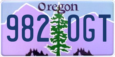 OR license plate 982OGT