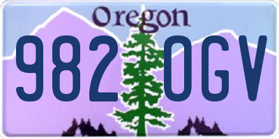 OR license plate 982OGV