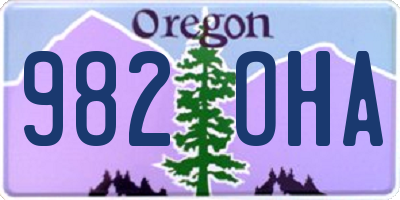 OR license plate 982OHA