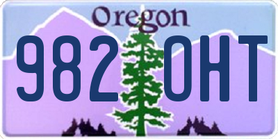 OR license plate 982OHT