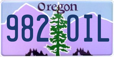 OR license plate 982OIL