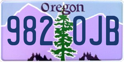 OR license plate 982OJB