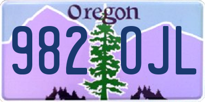 OR license plate 982OJL