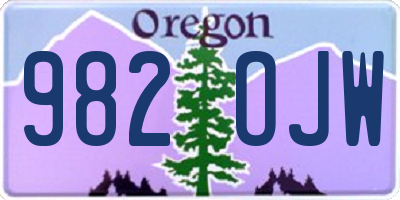 OR license plate 982OJW