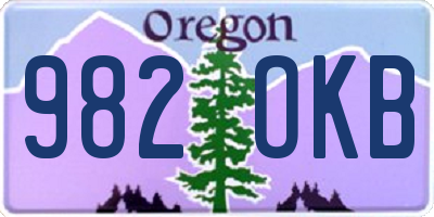 OR license plate 982OKB