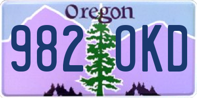 OR license plate 982OKD