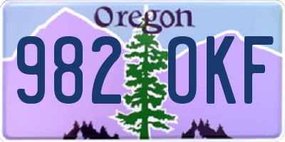 OR license plate 982OKF