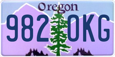OR license plate 982OKG