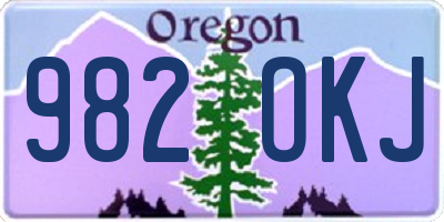 OR license plate 982OKJ