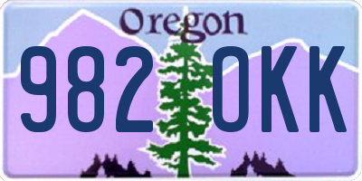 OR license plate 982OKK