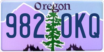 OR license plate 982OKQ