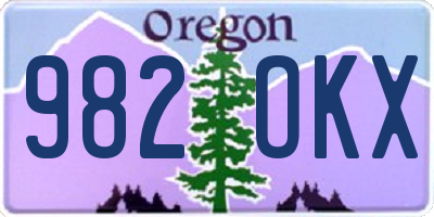 OR license plate 982OKX