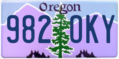 OR license plate 982OKY