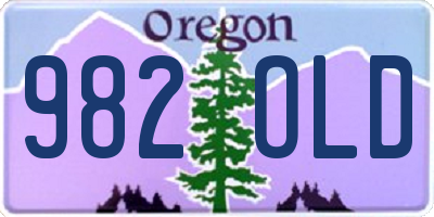 OR license plate 982OLD