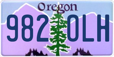 OR license plate 982OLH
