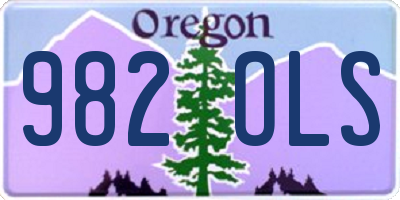 OR license plate 982OLS