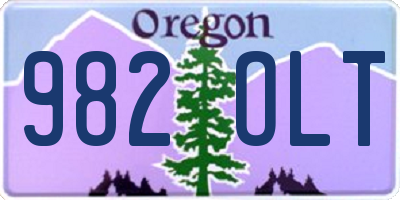 OR license plate 982OLT
