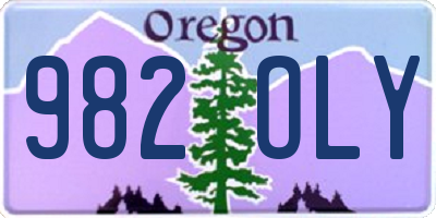 OR license plate 982OLY
