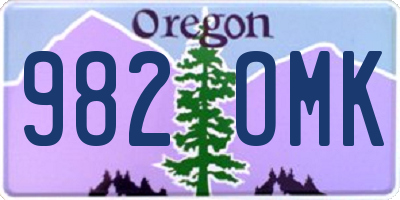 OR license plate 982OMK