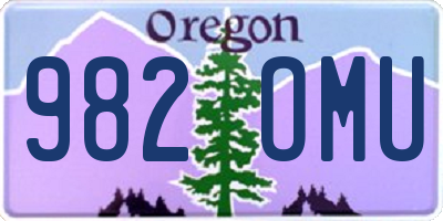 OR license plate 982OMU
