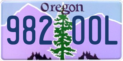 OR license plate 982OOL