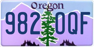 OR license plate 982OQF