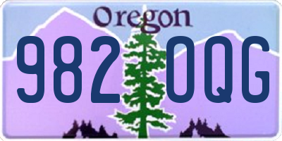 OR license plate 982OQG