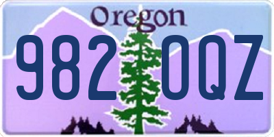 OR license plate 982OQZ