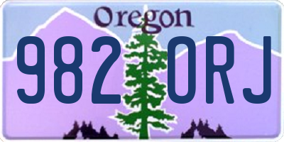 OR license plate 982ORJ